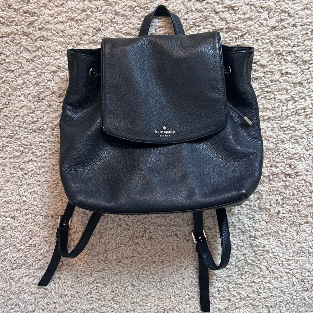 Kate Spade Black Drawstring Backpack - image 1